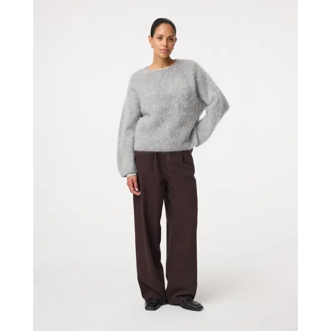 KNIT-TED AMALIA PULLOVER MID GREY