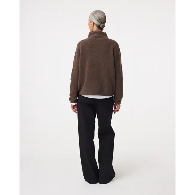 KNIT-TED KIM PULLOVER CHOCO