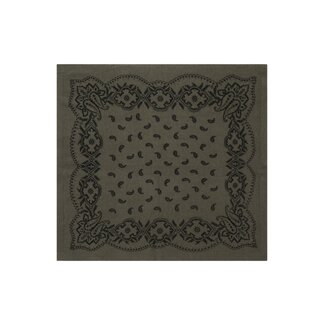 Neo Noir ADELINA PAISLEY KNIT SCARF ARMY