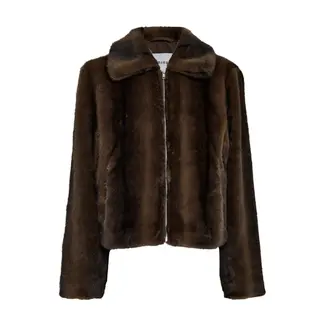 Minus PANOMA FAUX FUR JACKET CHICORY COFFEE