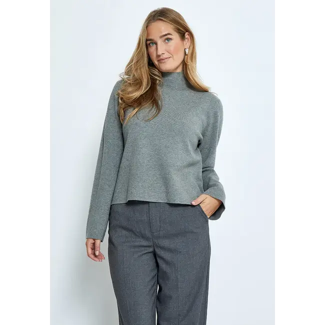 Minus LUPI HIGH NECK KNIT GUNMETAL MELANGE