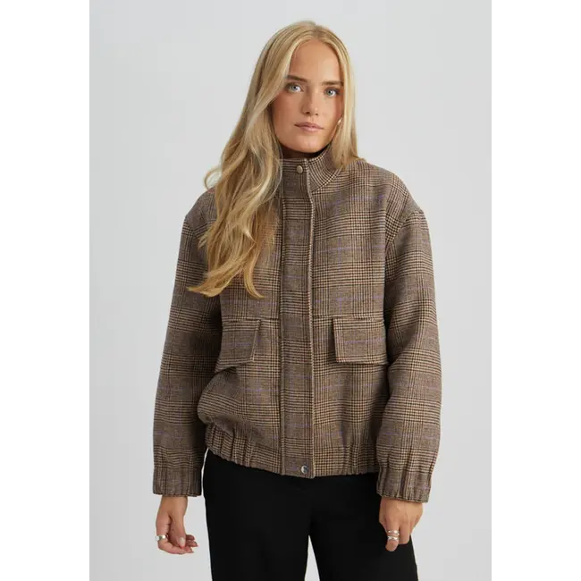 Minus SOLAY JACKET TIRAMISU CHECKED