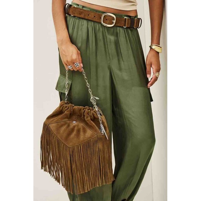 Ba&sh SAC S SUEDE MINI JEUNE TOTI CHOCO