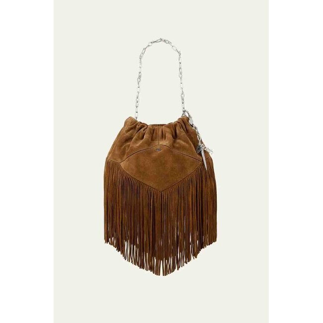 Ba&sh SAC S SUEDE MINI JEUNE TOTI CHOCO