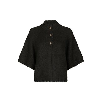 Neo Noir BENUTA FLUFFY KNIT CARDIGAN DARK BROWN