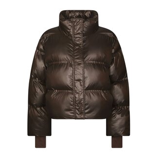 Neo Noir RHEA SHINY PUFFER JACKET CHOCOLATE BROWN