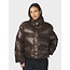 Neo Noir RHEA SHINY PUFFER JACKET CHOCOLATE BROWN