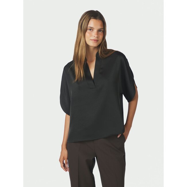 Neo Noir ANELLE HEAVY SATEEN BLOUSE BLACK