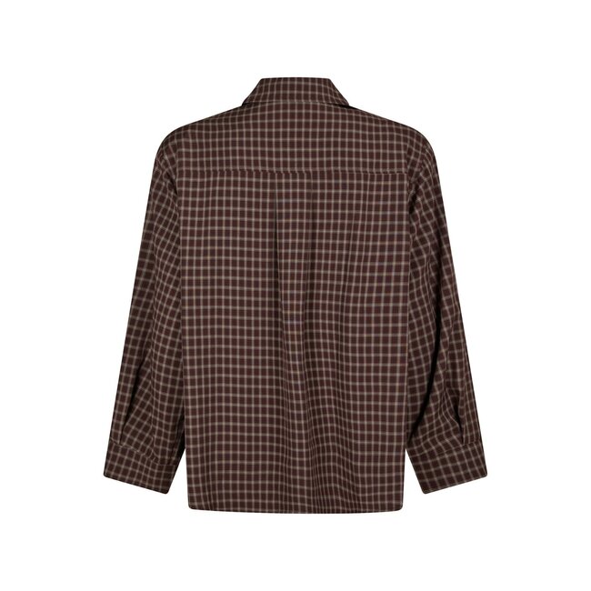 Neo Noir ANELLA CHECK SHIRT CHOC. PLUM