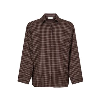 Neo Noir ANELLA CHECK SHIRT CHOC. PLUM