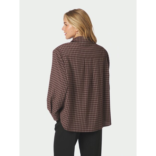 Neo Noir ANELLA CHECK SHIRT CHOC. PLUM
