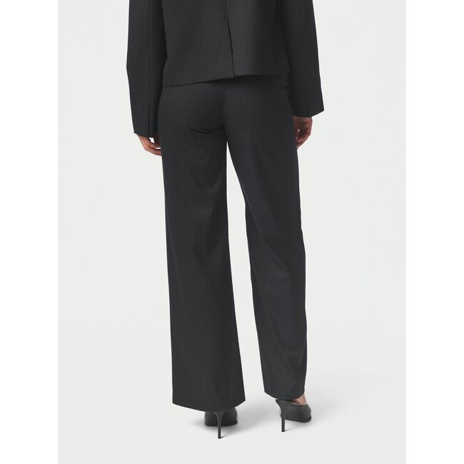 Neo Noir NATHALIE SLIM PINSTRIPE PANTS DARK NAVY
