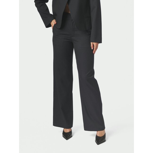 Neo Noir NATHALIE SLIM PINSTRIPE PANTS DARK NAVY