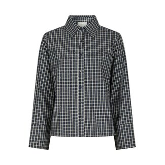 Neo Noir DREW CHECK BEDAZ SHIRT DARK BLUE