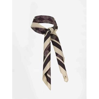 Dante 6 MONOGRAM PRINTED SCARF BORDEAUXROOD