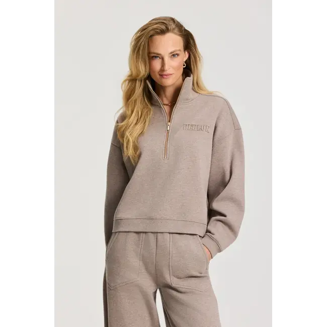 Deblon Sports AISHA HALF ZIP  SWEATER BROWN MEL.