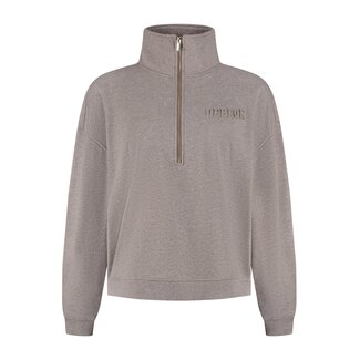 Deblon Sports AISHA HALF ZIP  SWEATER BROWN MEL.