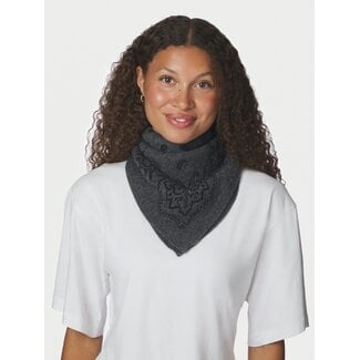 Neo Noir ADELINA PAISLEY KNIT SCARF ANTRACIT MELANGE