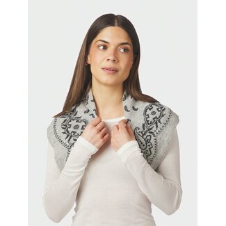 Neo Noir ADELINA PAISLEY KNIT SCARF GREY MEL.
