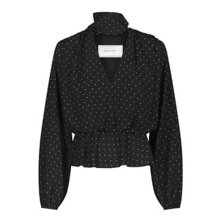 Neo Noir ETTALIE DOT BLOUSE BLACK