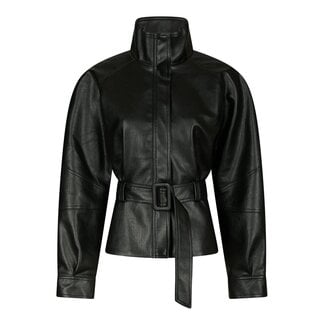 Neo Noir JACLYN FAUX LEATHER JACKET BLACK