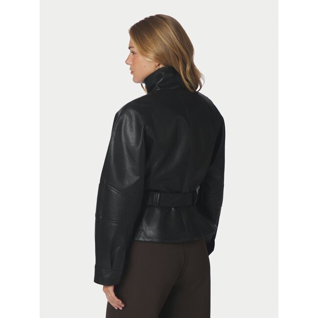 Neo Noir JACLYN FAUX LEATHER JACKET BLACK