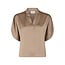 Neo Noir ANELLE HEAVY SATEEN BLOUSE DARK TAUPE