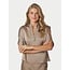 Neo Noir ANELLE HEAVY SATEEN BLOUSE DARK TAUPE
