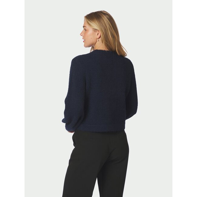 Neo Noir GIO FLUFFY KNIT CARDIGAN NAVY