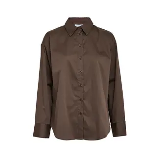 Minus VICKY OVERSIZE SHIRT BRACKEN BROWN