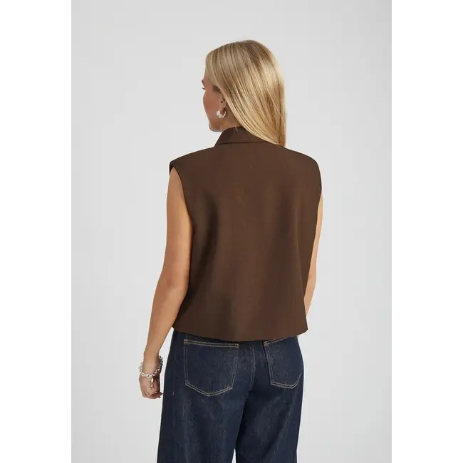Minus LISA VEST BRACKEN BROWN