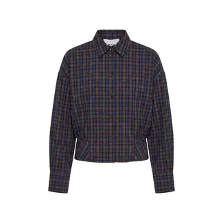 Minus CHRISTI SHIRT WINTER ROYAL BLUE CHECKED