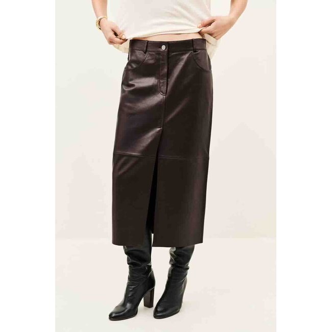 Ba&sh SOLENE JUPE AUBERGINE