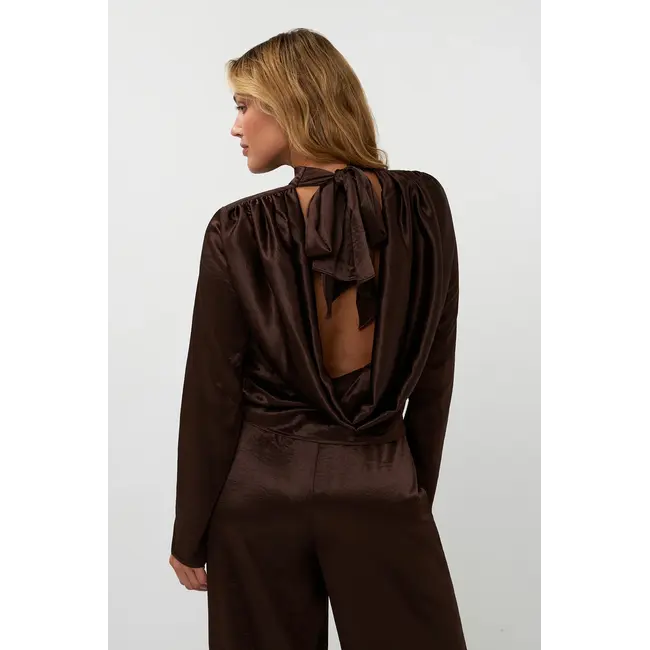 Amaya Amsterdam MILAN BLOUSE BROWN
