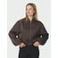 Neo Noir DENIELLE HEAVY SATEEN JACKET DARK BROWN