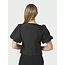 Neo Noir ANELA MANDAERIN DULL SATIN BLOUSE BLACK