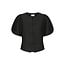 Neo Noir ANELA MANDAERIN DULL SATIN BLOUSE BLACK
