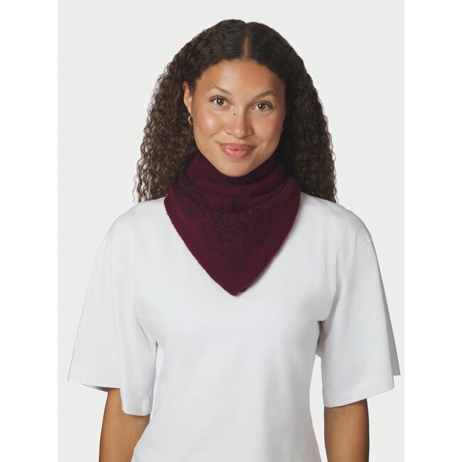 Neo Noir ADELINA PAISLEY KNIT SCARF WINE