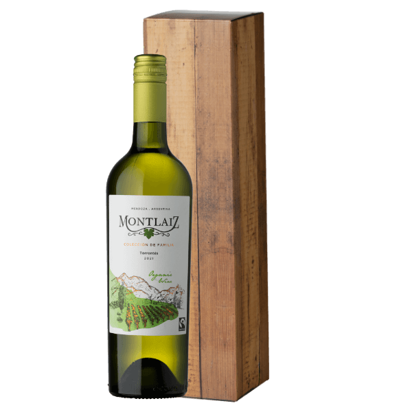 Bodega Montlaiz Colección de Familia Torrontes Organic & Fair Trade | Wijn Cadeau | incl. Gratis Kaartje