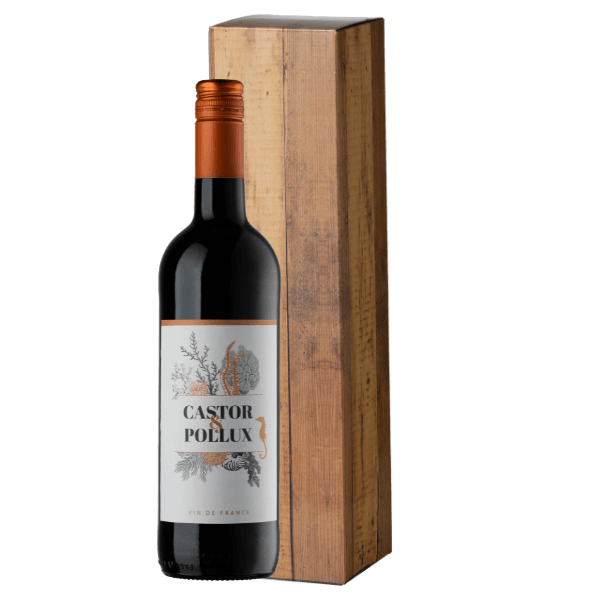 Castor & Pollux Vin de France Rouge | Wijn Cadeau | incl. Gratis Kaartje