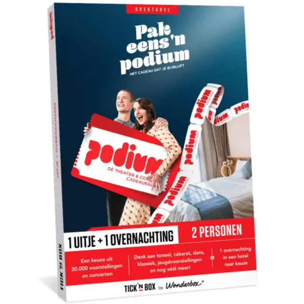 Tick'nBox cadeaukaarten Tick'nBox - Pak eens 'n podium