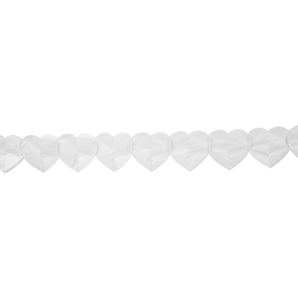 Weiße Herz-Girlande Mit Luftballons - Dekoration Für Hochzeit & "Vive Les Mariés"
