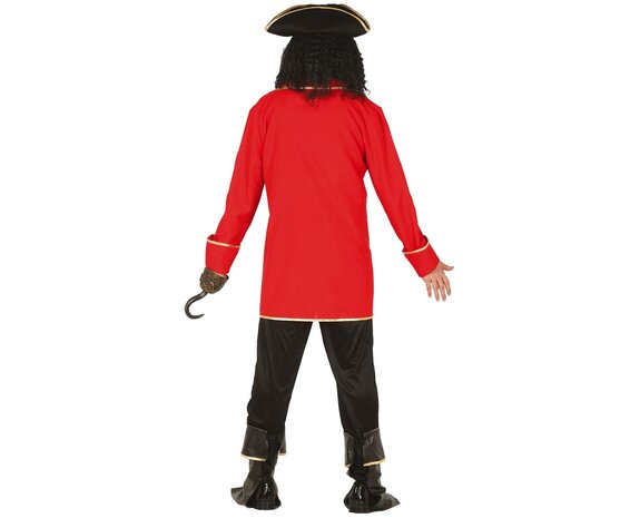 Piratenkostüm Damen Rock Rot-Schwarz Gestreift - Mit Gürtel Für Halloween & Cosplay