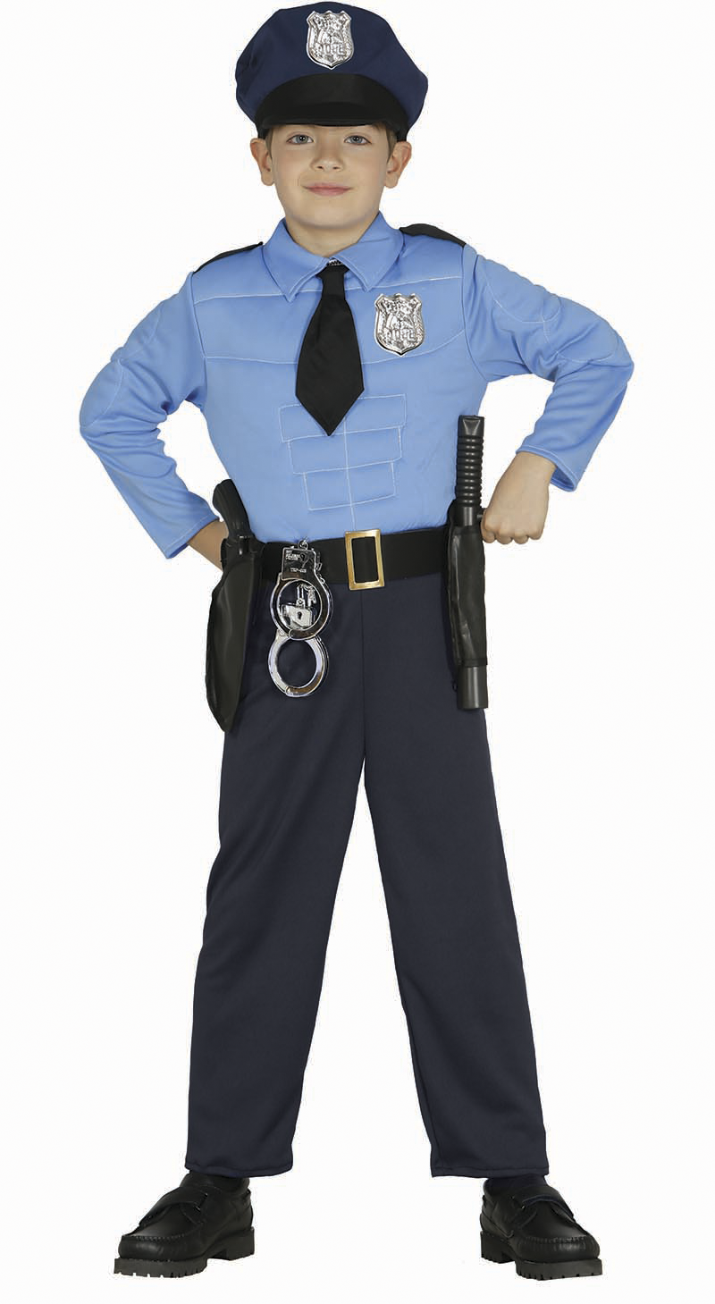 Polizist Polizei Uniform Weste Kostüm Kinder FBI SWAT Police Kleid