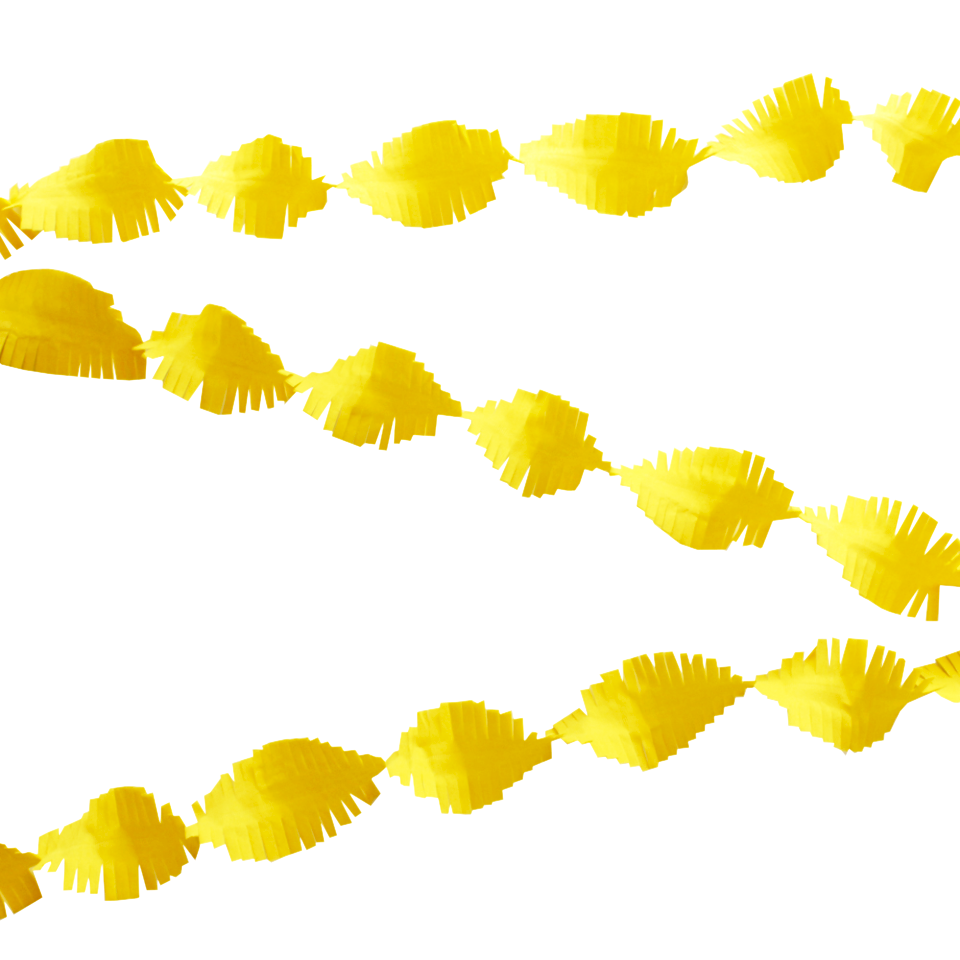 Gelbe Girlanden Krepp 6m Partywinkel