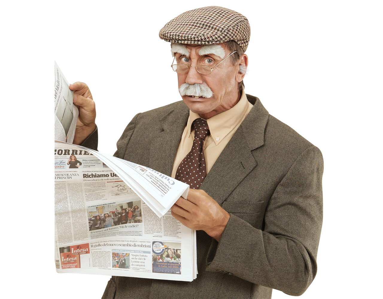 YBEATY Halloween Schnurrbart Set 4 Stück - Fake Bart Augenbrauen Zum Ankleben Karneval Cosplay