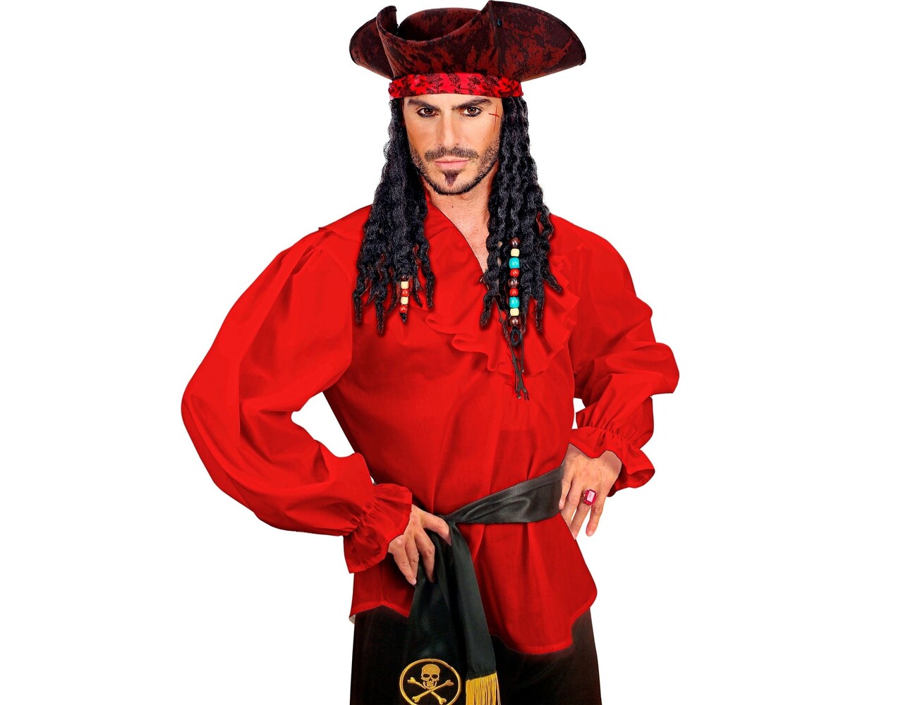 Mymyguoe Rüschenhemd Herren - Viktorianisches Steampunk Hemd Für Mittelalter & Karneval