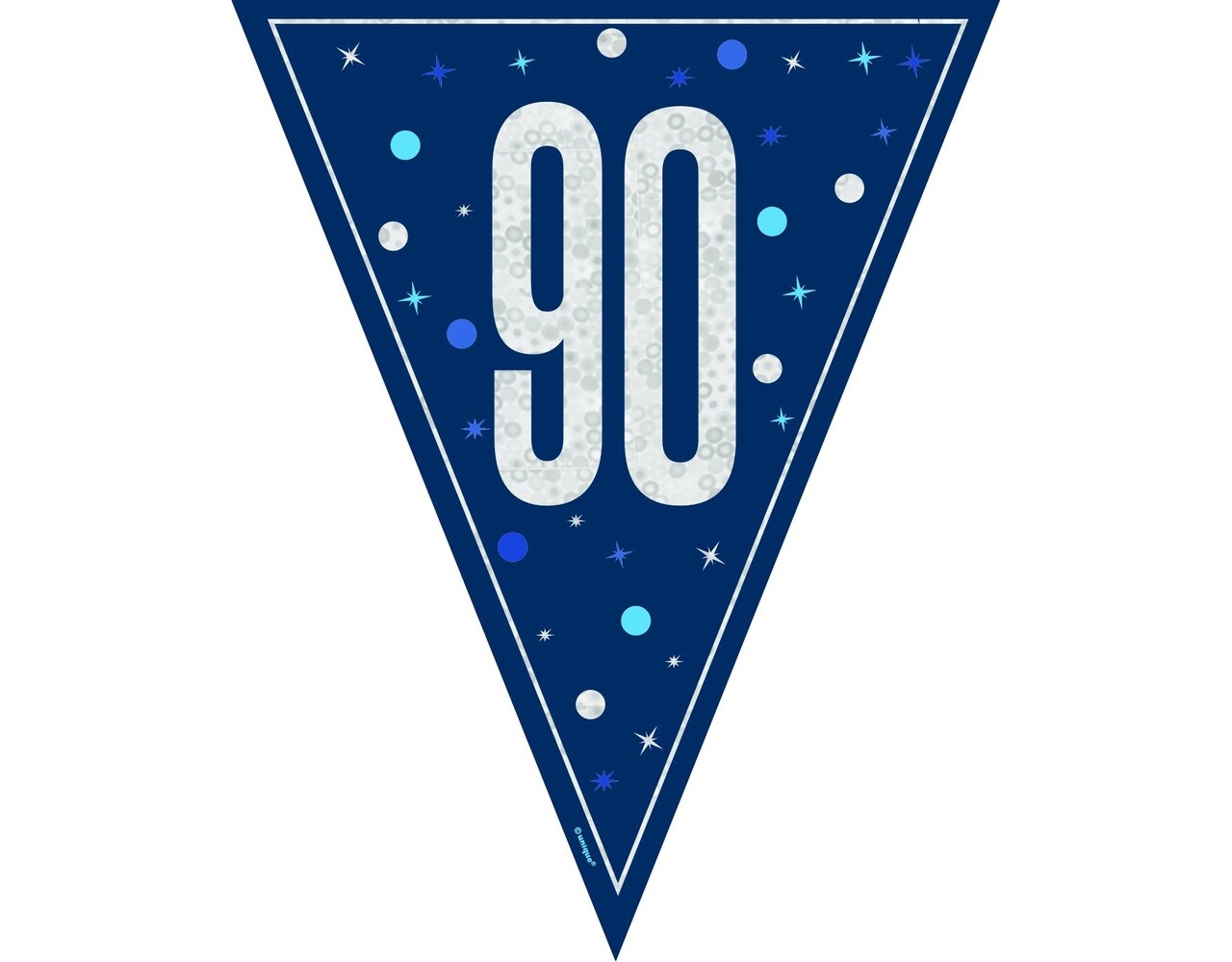 90. Geburtstag Banner – Gold, Prismatisch Glitzernd, 2,13 M Lang, Perfekt Für Jubiläumsfeiern