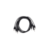 5 pcs 30 cm braided cables, black