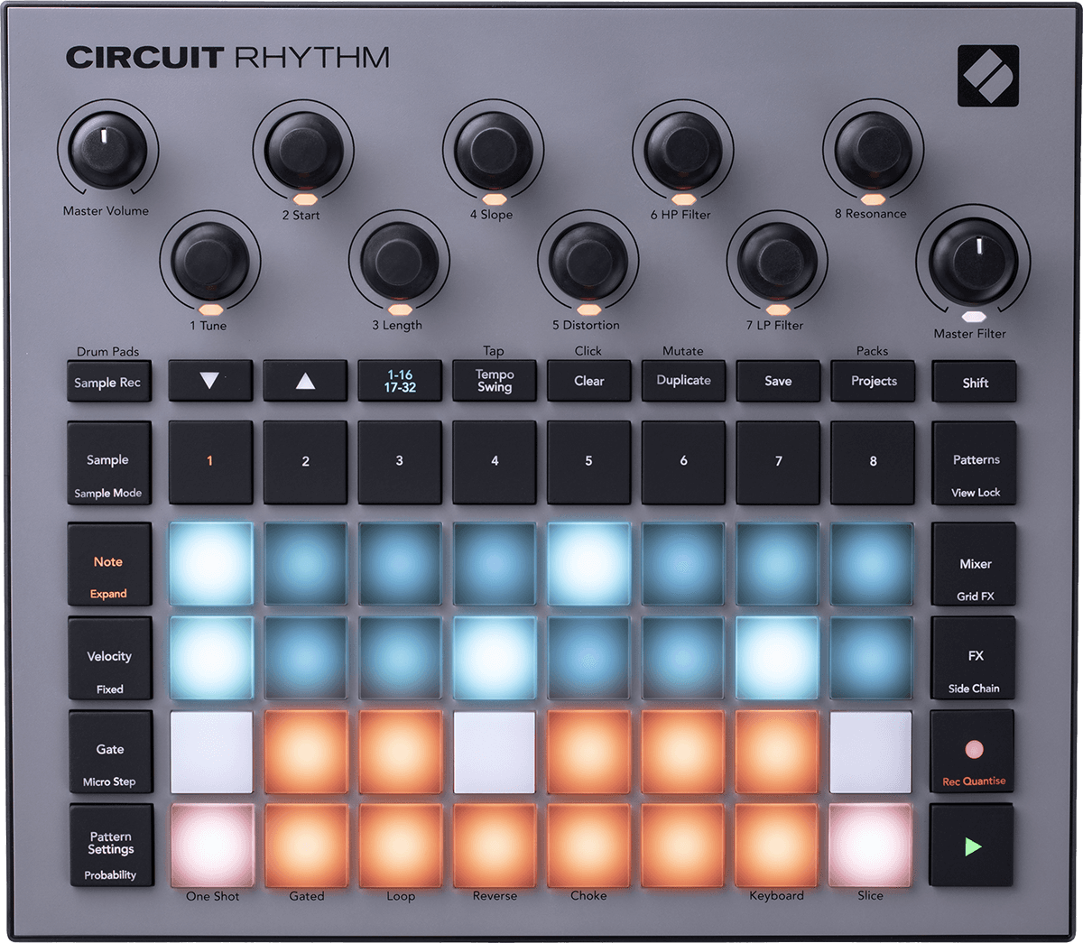 Novation Circuit Rhythm スタンドアローン サンプラー Amazon.com: Novation Circuit Rhythm: Sampler and groovebox